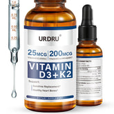 1 FL OZ Vitamin D3 K2 Drops for Adults Vitamin D (1,000 IU of D3 )+ K2(180 mcg MK4 +20 mcg MK7)