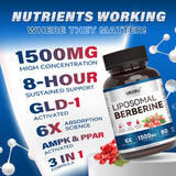 1500mg Liposomal Berberine Supplement with ceylon cinnamon & Gymnema