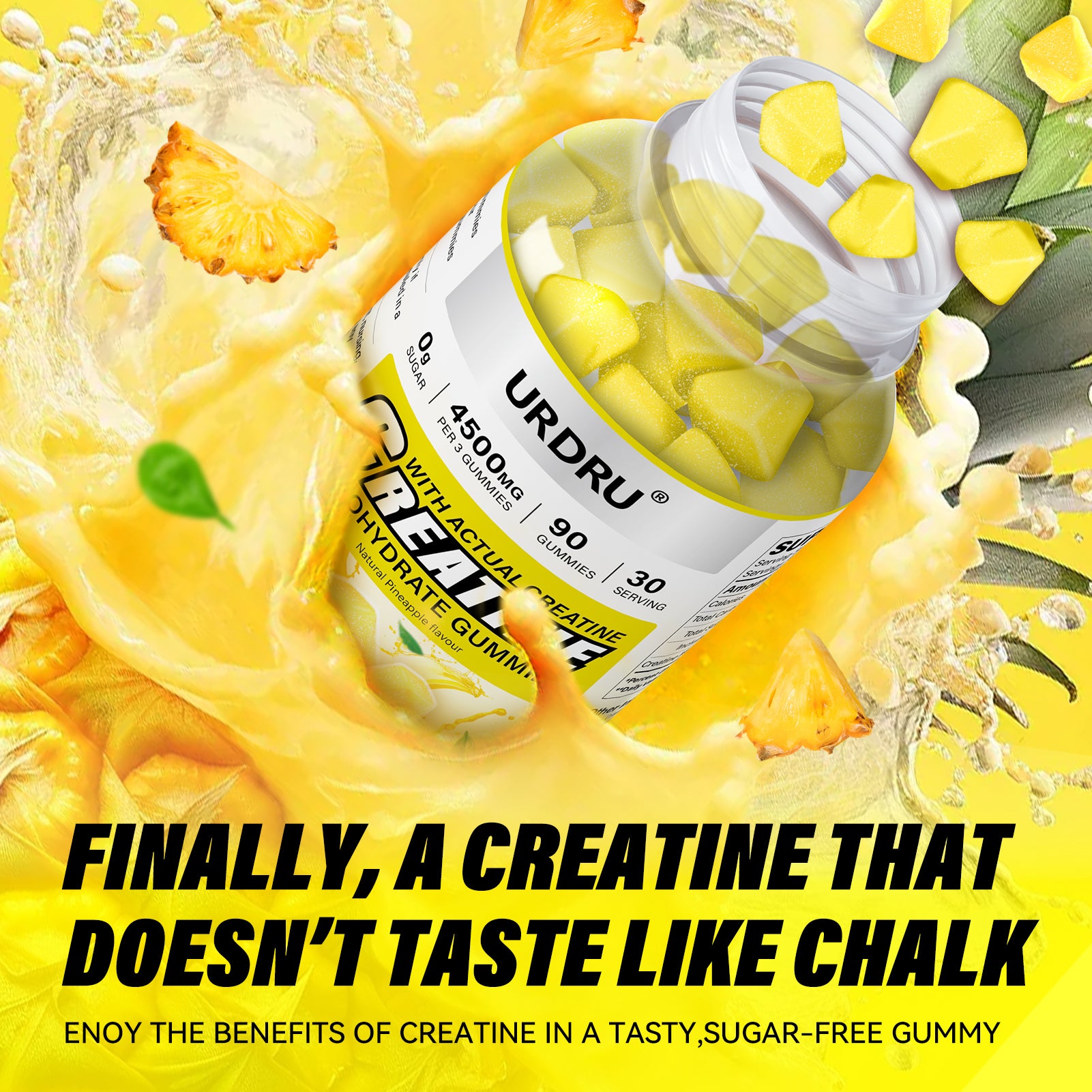180 Count -2 Pack Creatine Monohydrate Gummies for Men & Women